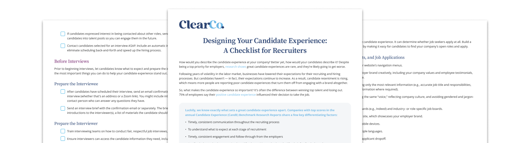 Candidate Experience Checklist Mockup